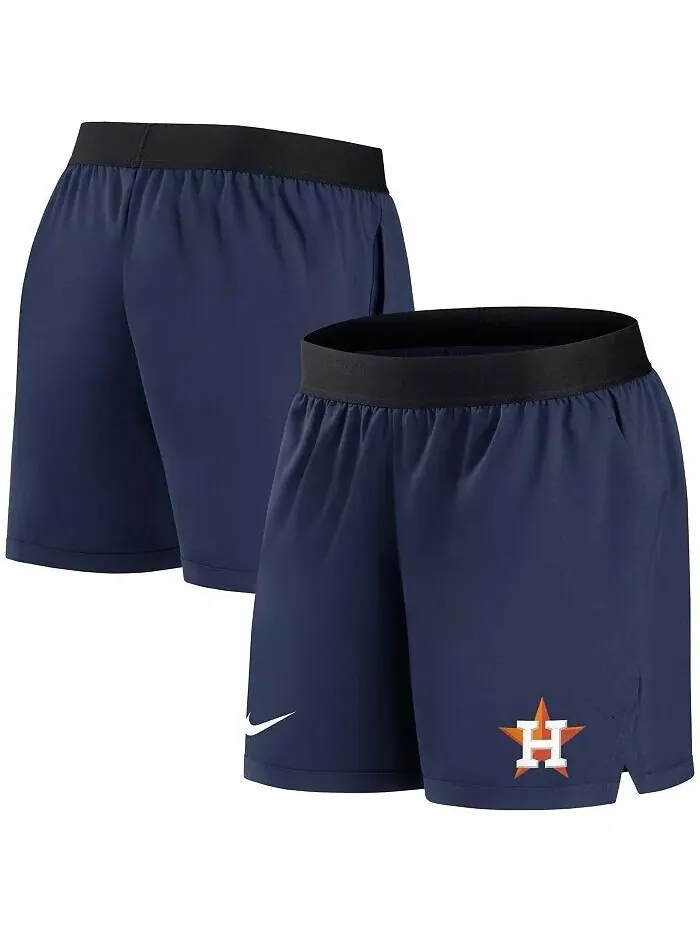 Женские темно-синие шорты Houston Astros Authentic Collection Flex Vent Max Performance Nike — изображение 1 из 3