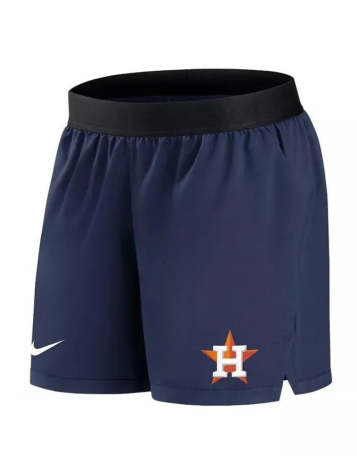 Женские темно-синие шорты Houston Astros Authentic Collection Flex Vent Max Performance Nike — изображение 2 из 3