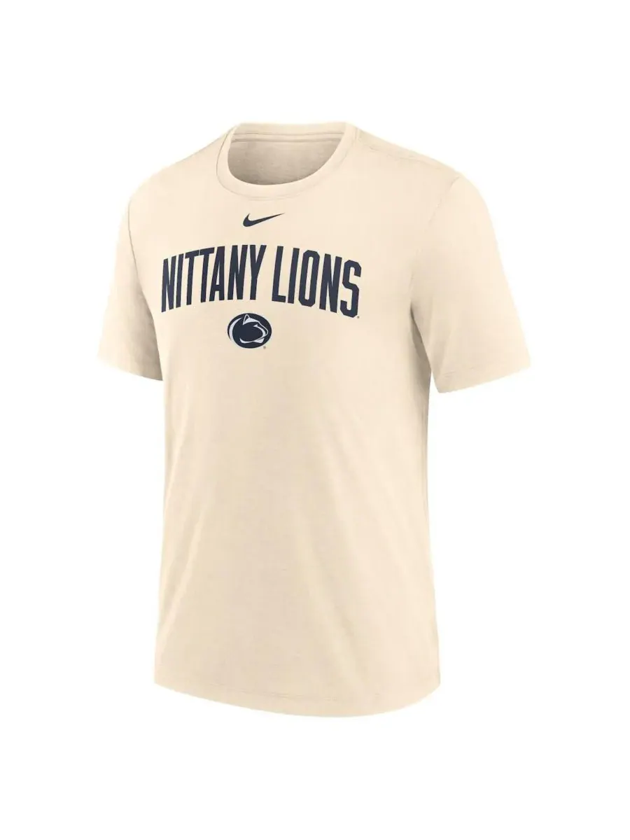 Мужская футболка из смесовой ткани с натуральным логотипом Penn State Nittany Lions Arch Logo Nike — изображение 2 из 3