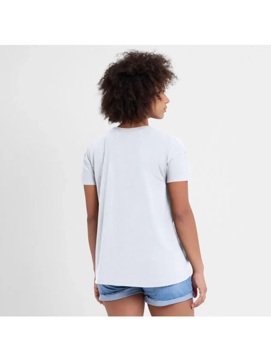 Nike Женская белая футболка Colorado Rockies 2025 City Connect Flowy Fashion Tri-Blend Performance — изображение 2 из 4
