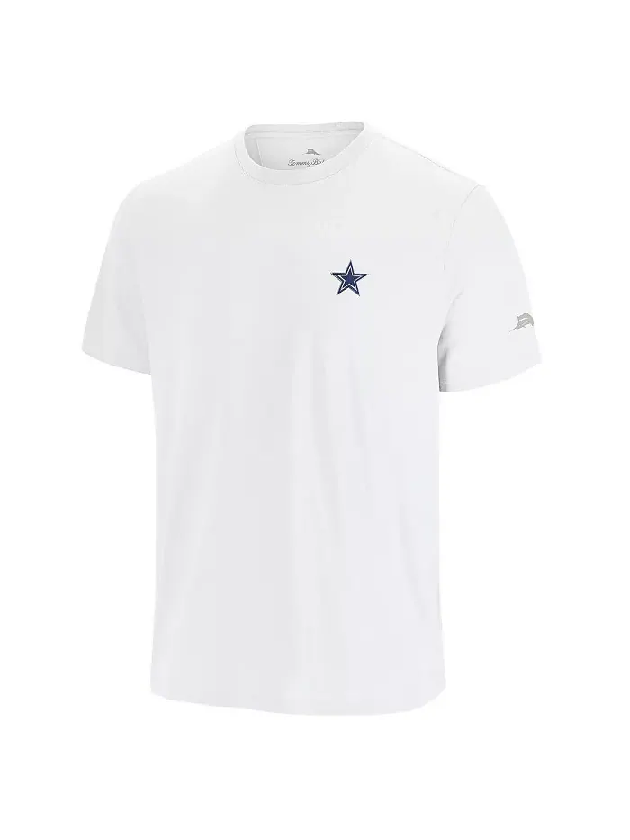 Мужская белая футболка с принтом Dallas Cowboys Sport Torchdown Tommy Bahama — изображение 2 из 3