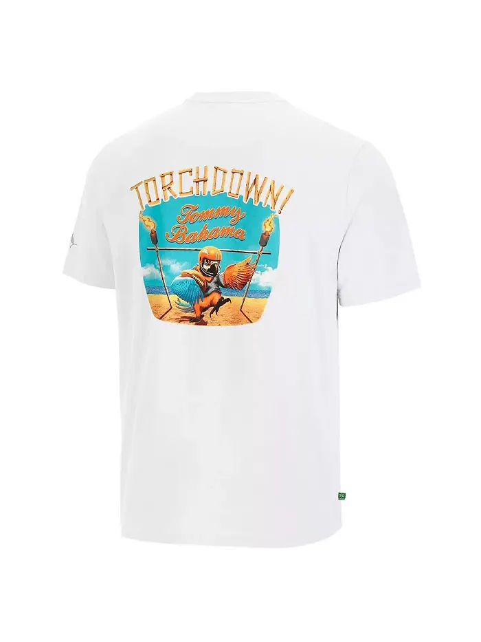 Мужская белая футболка с принтом Dallas Cowboys Sport Torchdown Tommy Bahama — изображение 3 из 3