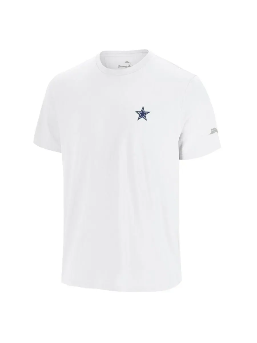 Tommy Bahama Мужская белая спортивная футболка Dallas Cowboys с рисунком «Факел вниз» — изображение 2 из 3, белый