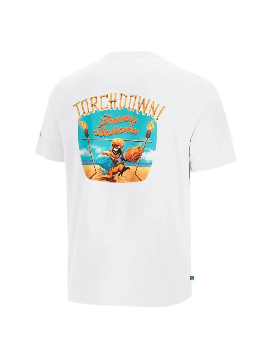 Tommy Bahama Мужская белая спортивная футболка Dallas Cowboys с рисунком «Факел вниз» — изображение 3 из 3, белый