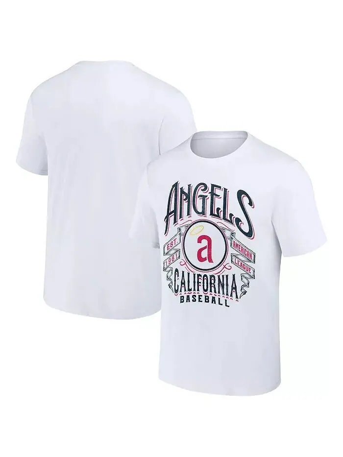 Мужская футболка Darius Rucker Collection by White California Angels Cooperstown Collection с — изображение 1 из 3