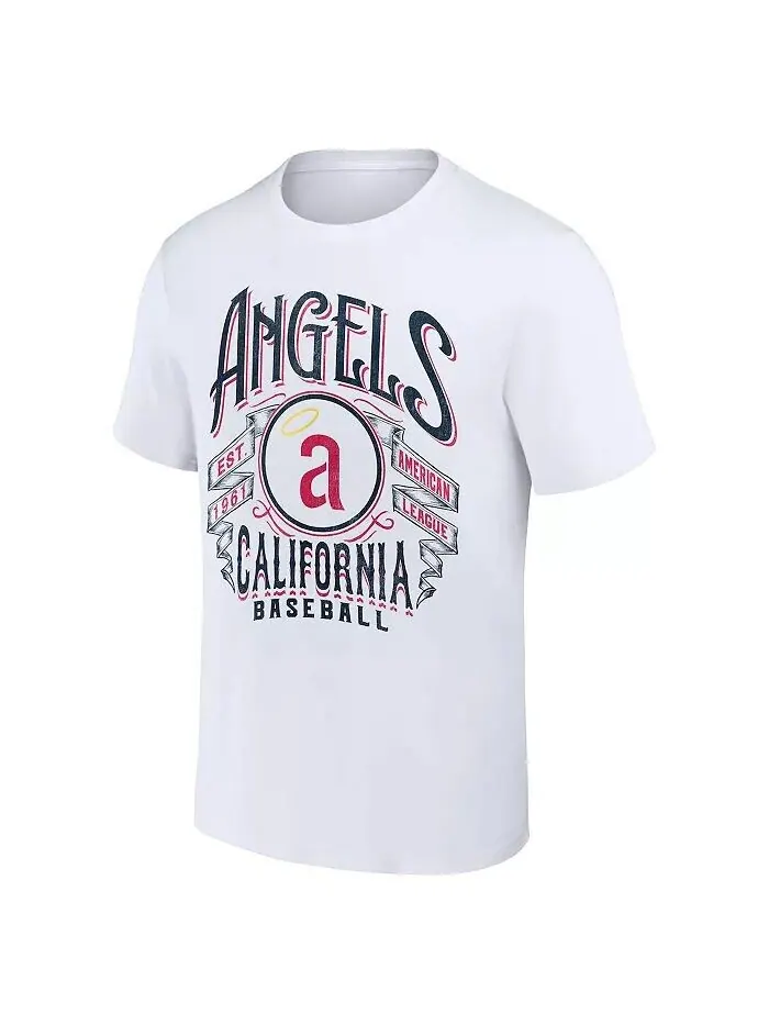 Мужская футболка Darius Rucker Collection by White California Angels Cooperstown Collection с — изображение 2 из 3