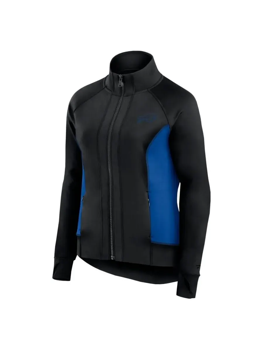 Fanatics Signature Женская черная спортивная куртка Buffalo Bills Studio Fitted Full-Zip Gym Track — изображение 2 из 3