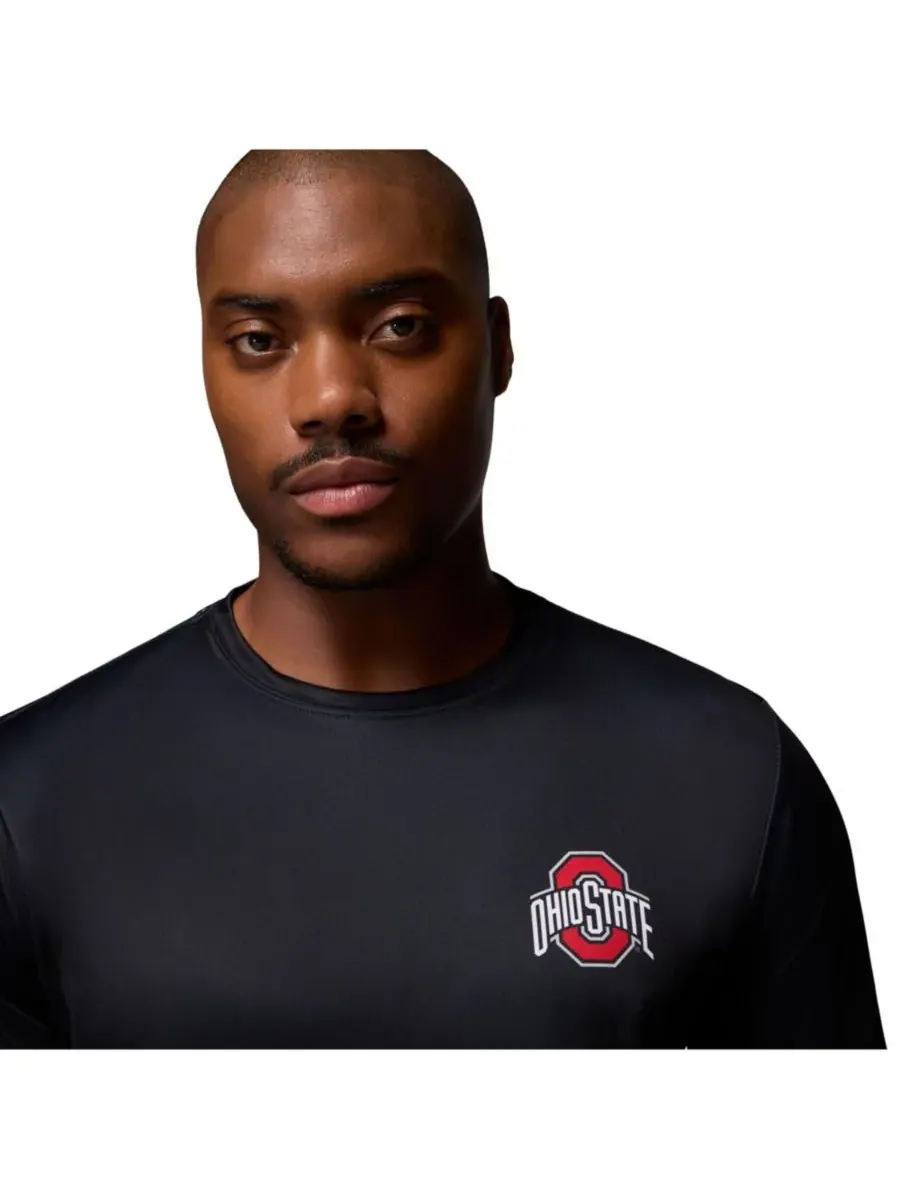Columbia Мужская черная футболка с длинным рукавом Ohio State Buckeyes PHG Terminal Shot 3-Hit — изображение 3 из 5, черный