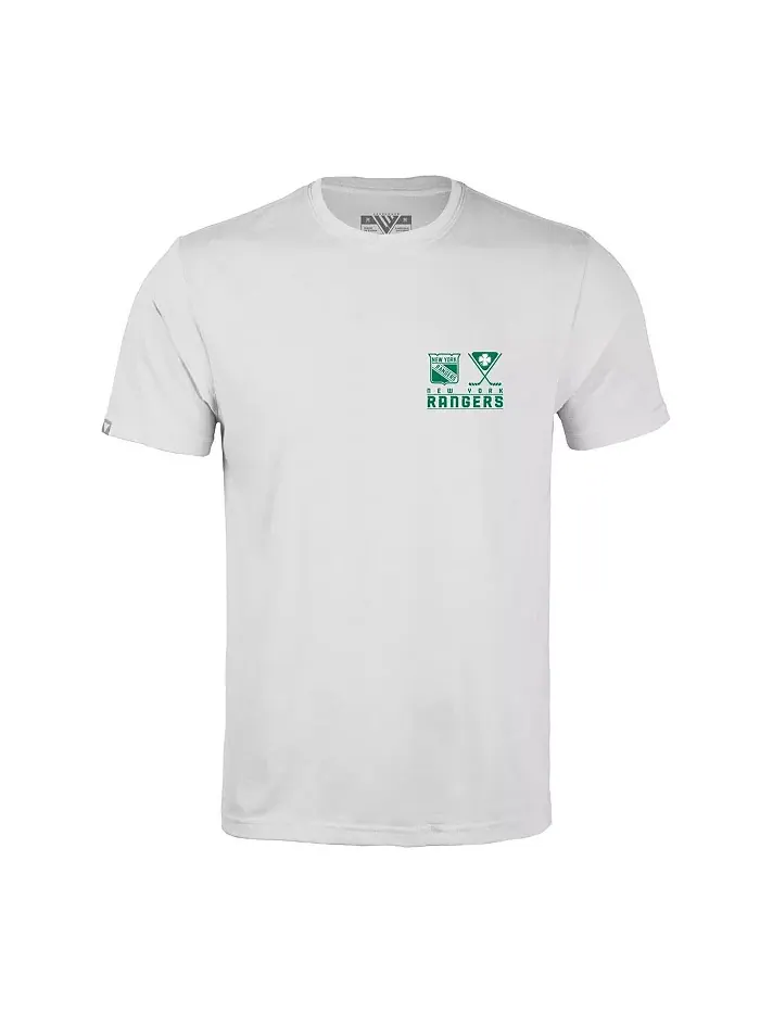 Мужская белая футболка New York Rangers St. Patrick's Day Richmond LevelWear — изображение 1 из 1