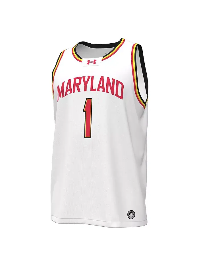 Мужская 1 белая реплика баскетбольной майки Maryland Terrapins Under Armour — изображение 2 из 3