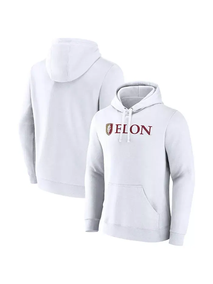 Мужская белая толстовка с капюшоном Elon Phoenix Primary Logo Pullover Hoodie Fanatics — изображение 1 из 3