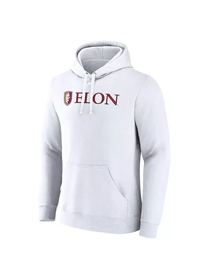 Мужская белая толстовка с капюшоном Elon Phoenix Primary Logo Pullover Hoodie Fanatics — изображение 2 из 3