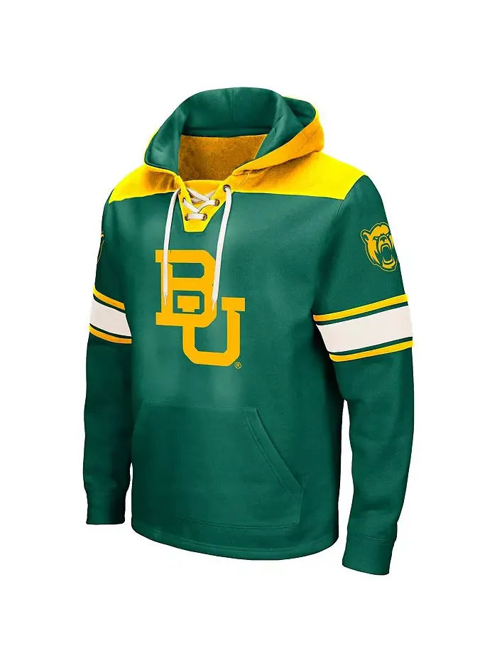 Мужская зеленая толстовка Baylor Bears 2.0 на шнуровке с капюшоном Colosseum — изображение 3 из 3