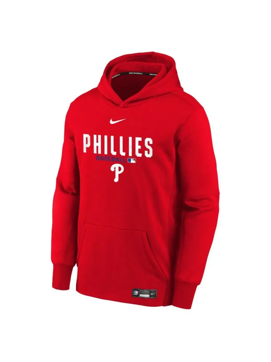 Красная толстовка Therma-FIT с символикой команды Philadelphia Phillies из аутентичной коллекции — изображение 2 из 3