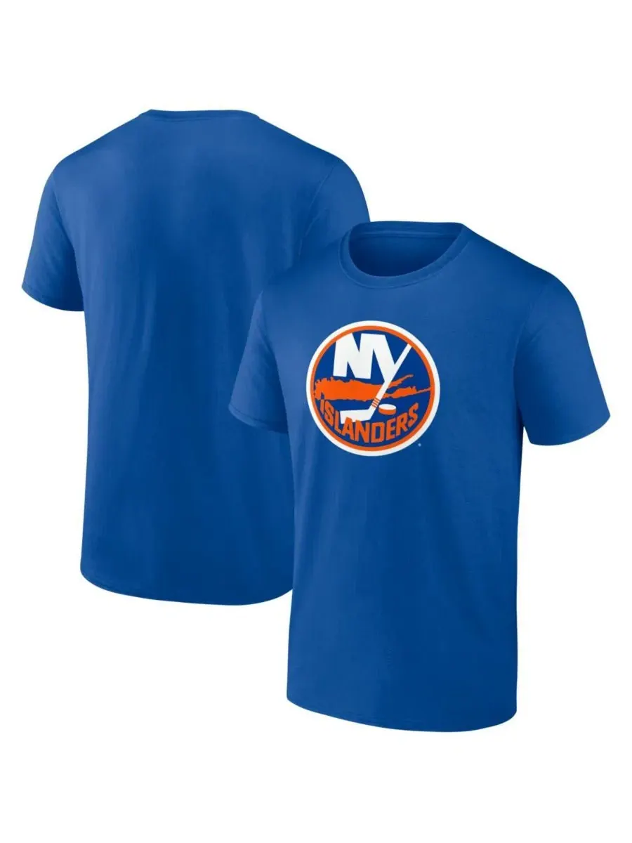 Мужская футболка Royal New York Islanders Essential Logo Athletic — изображение 1 из 3, королевский