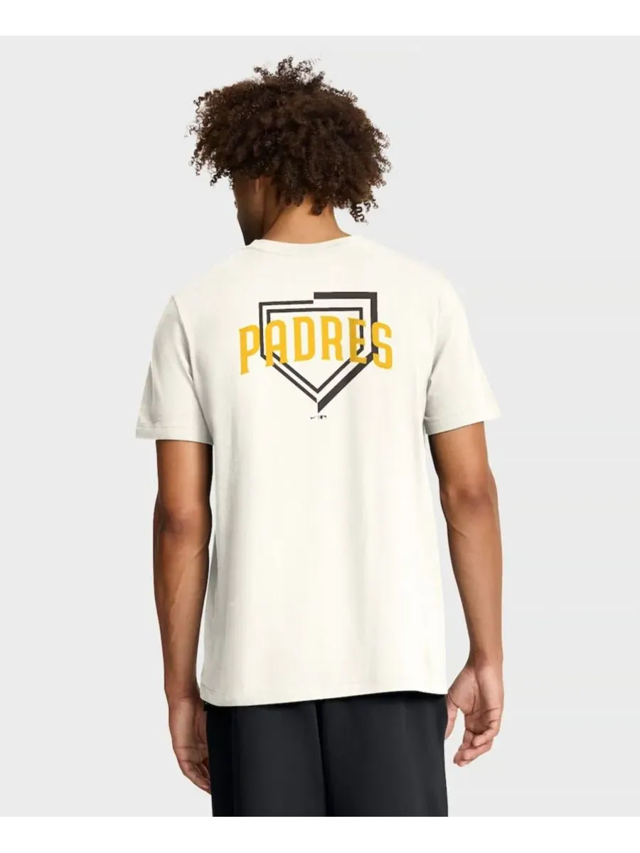 Мужская кремовая футболка San Diego Padres Primetime 2-Hit Nike — изображение 2 из 3, бежевый