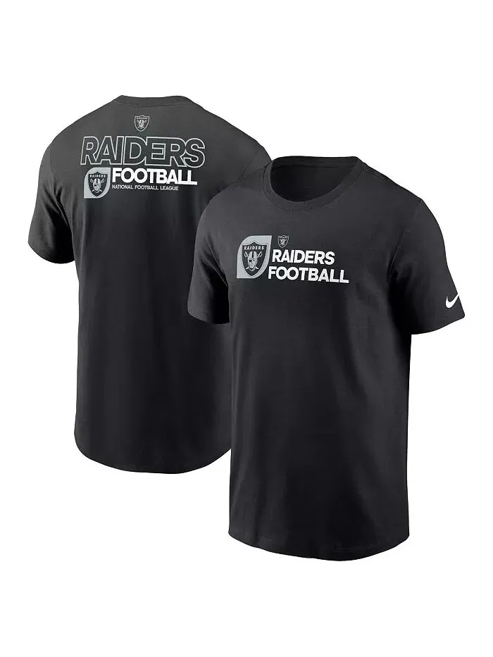 Мужская черная футболка с изображением Las Vegas Raiders Nike — изображение 1 из 3