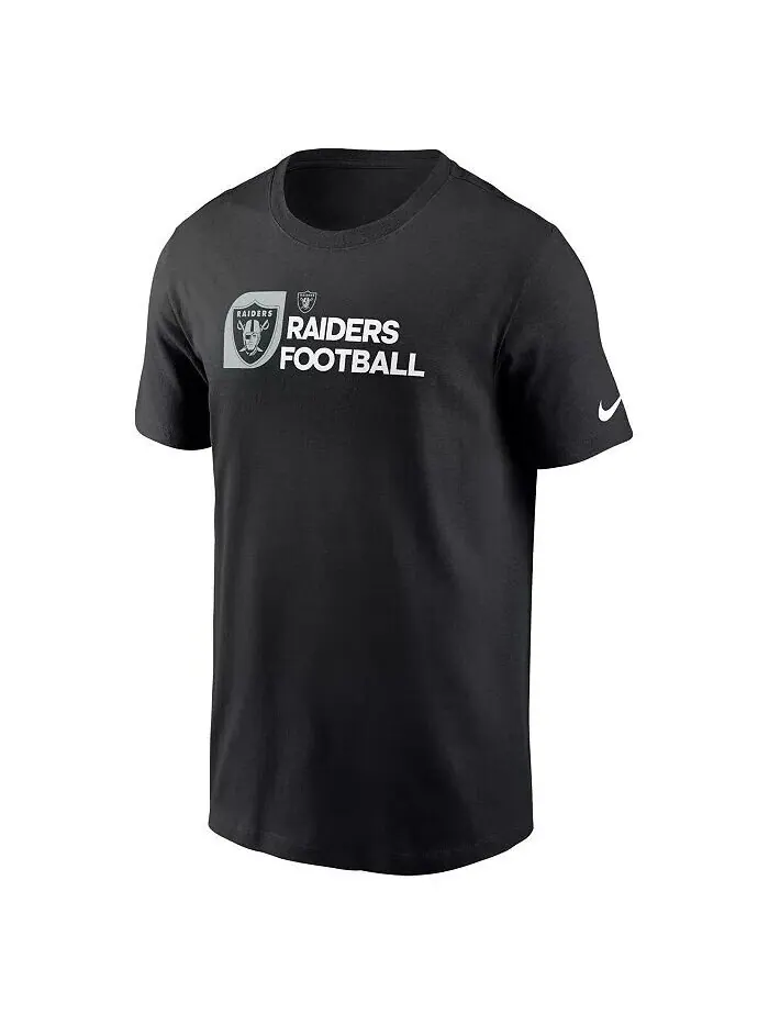 Мужская черная футболка с изображением Las Vegas Raiders Nike — изображение 2 из 3