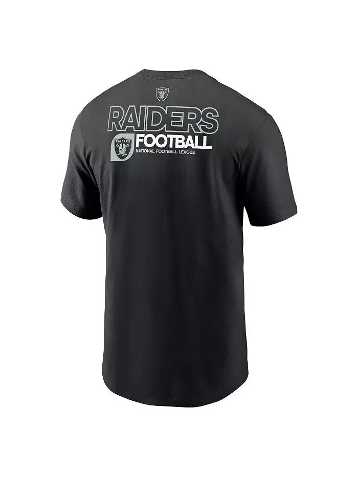 Мужская черная футболка с изображением Las Vegas Raiders Nike — изображение 3 из 3
