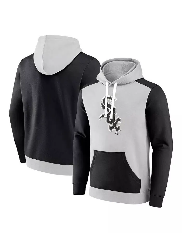 Мужская серо-черная толстовка Chicago White Sox Arctic с капюшоном Fanatics — изображение 1 из 3