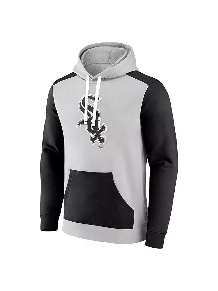 Мужская серо-черная толстовка Chicago White Sox Arctic с капюшоном Fanatics — изображение 2 из 3