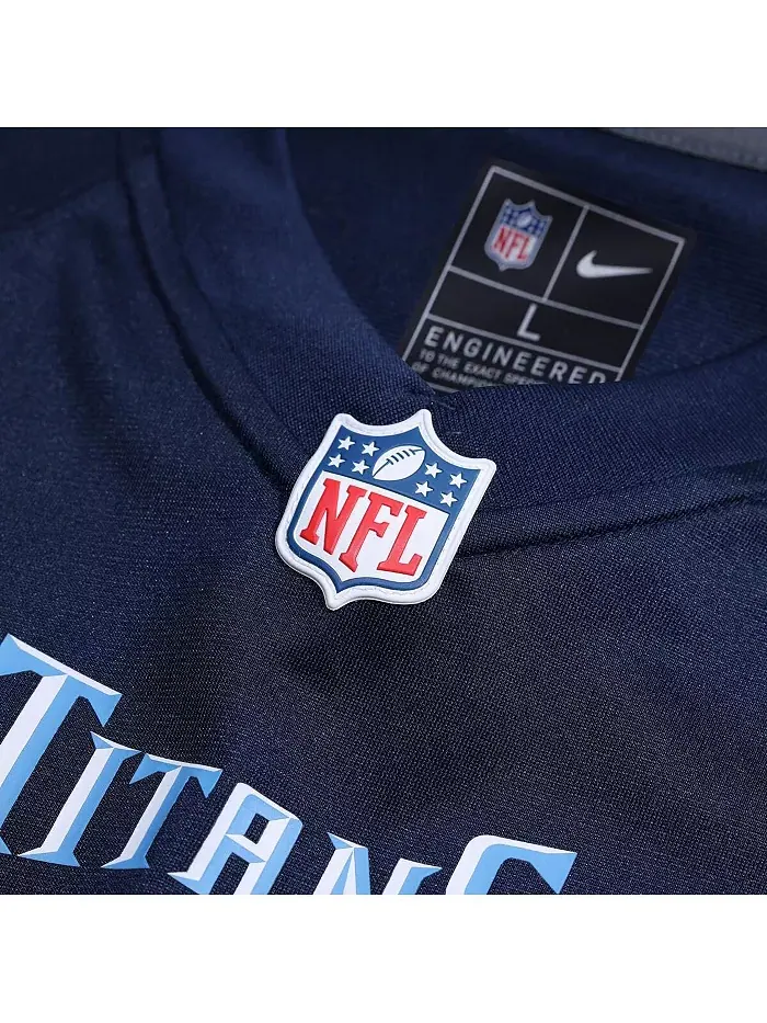 Мужская игровая футболка Will Levis Navy Tennessee Titans Nike — изображение 5 из 5