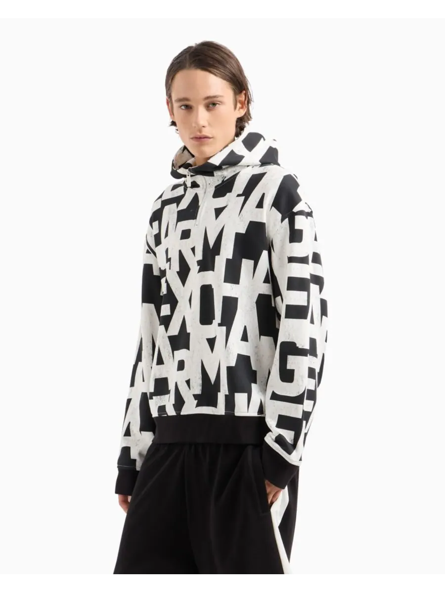 Мужская толстовка с длинным рукавом и логотипом A|X Armani Exchange, Solid Blac — изображение 1 из 5