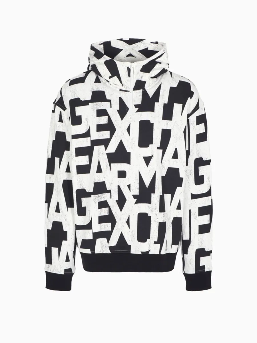 Мужская толстовка с длинным рукавом и логотипом A|X Armani Exchange, Solid Blac — изображение 3 из 5