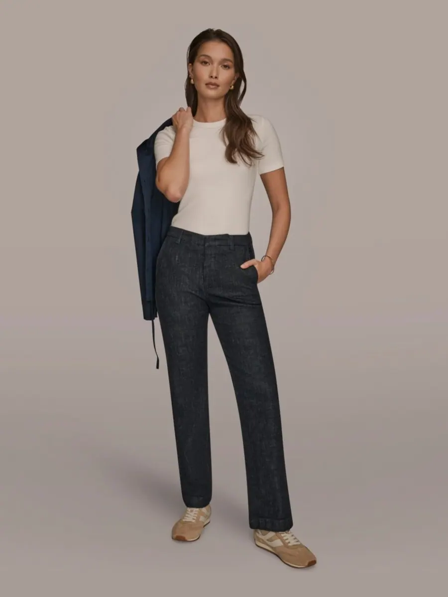 Женские брюки средней посадки в современном стиле Donna Karan Weekend, The Lacombe — изображение 6 из 7