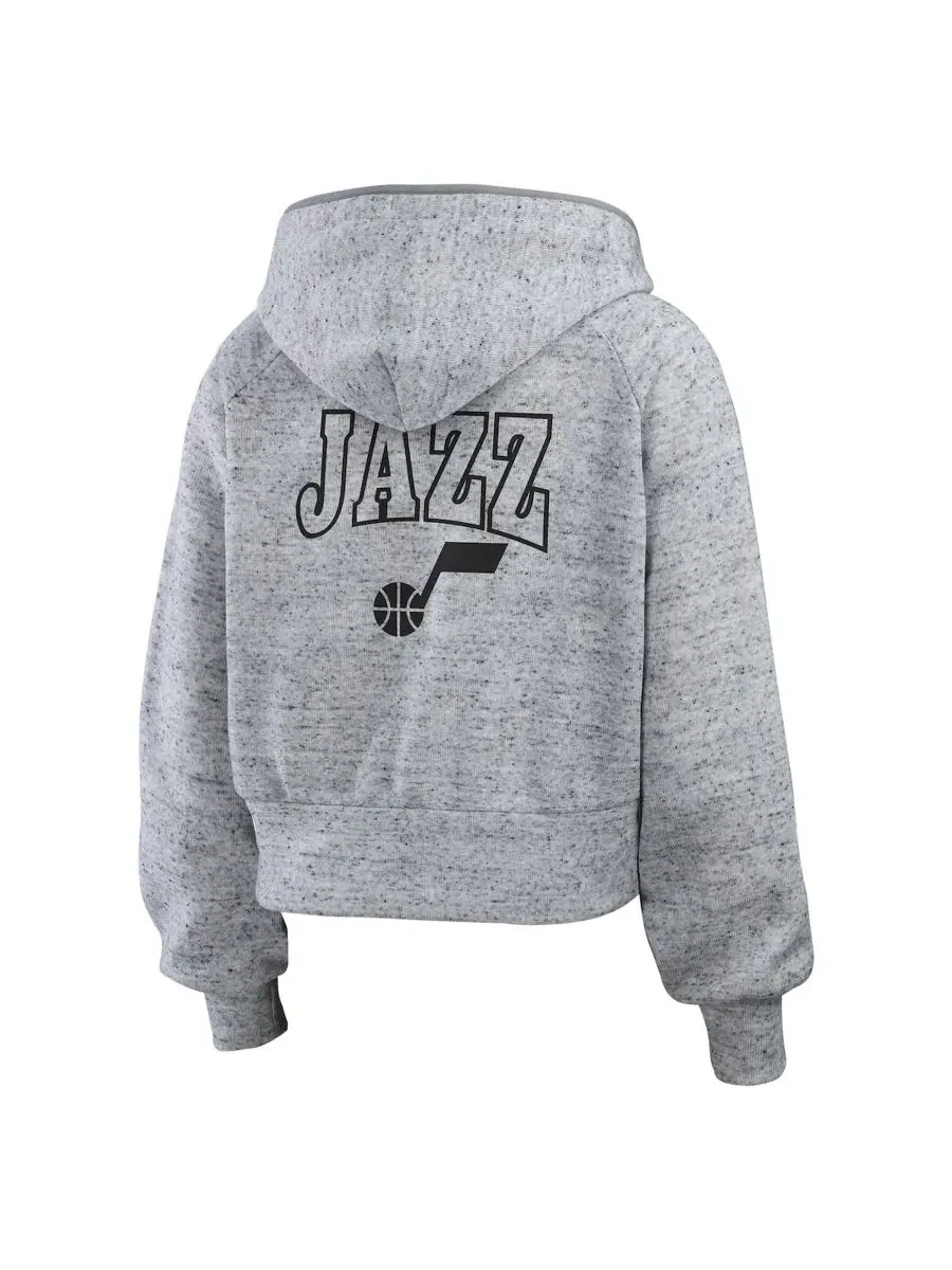 Женская флисовая худи с капюшоном и принтом Utah Jazz, модель Speckled Radiator WEAR by Erin Andrews — изображение 3 из 3