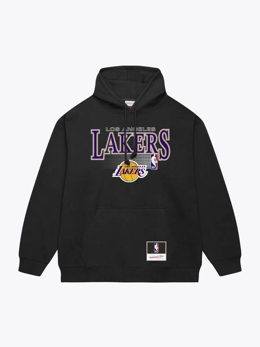Худи мужское с принтом Los Angeles Lakers Team Stack Logo Mitchell & Ness — изображение 1 из 2, черный