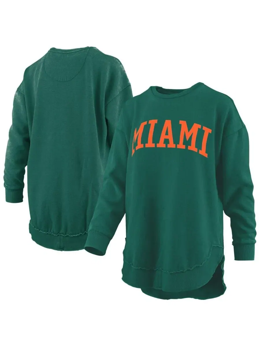 Женский свитшот-пончо с принтом Miami Hurricanes Pressbox