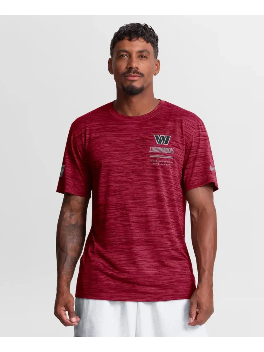 Футболка с принтом Washington Commanders Sideline Double Covered Dri-FIT Velocity Nike — изображение 3 из 5, бордовый