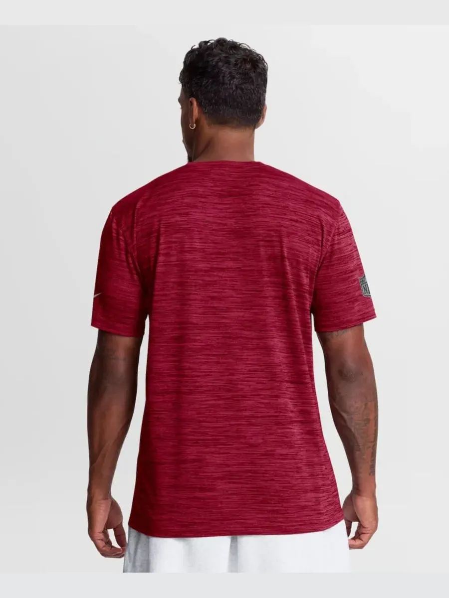 Футболка с принтом Washington Commanders Sideline Double Covered Dri-FIT Velocity Nike — изображение 4 из 5, бордовый