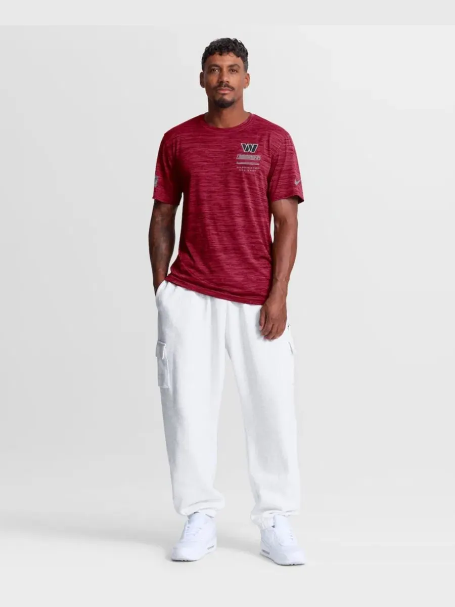 Футболка с принтом Washington Commanders Sideline Double Covered Dri-FIT Velocity Nike — изображение 5 из 5, бордовый