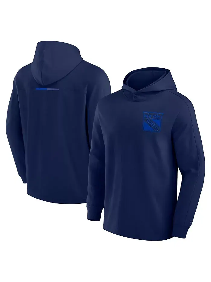 Мужская синяя толстовка New York Rangers Elements с капюшоном из легкого трикотажа на флисе — изображение 1 из 3