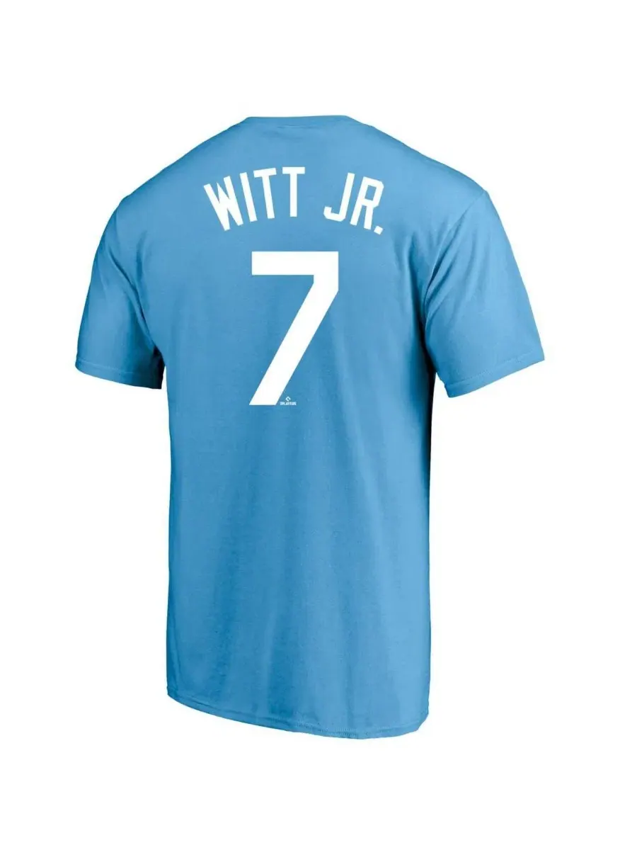 Футболка с именем и номером Bobby Witt Jr. Royal Kansas City Royals Fanatics — изображение 3 из 3, светлый синий