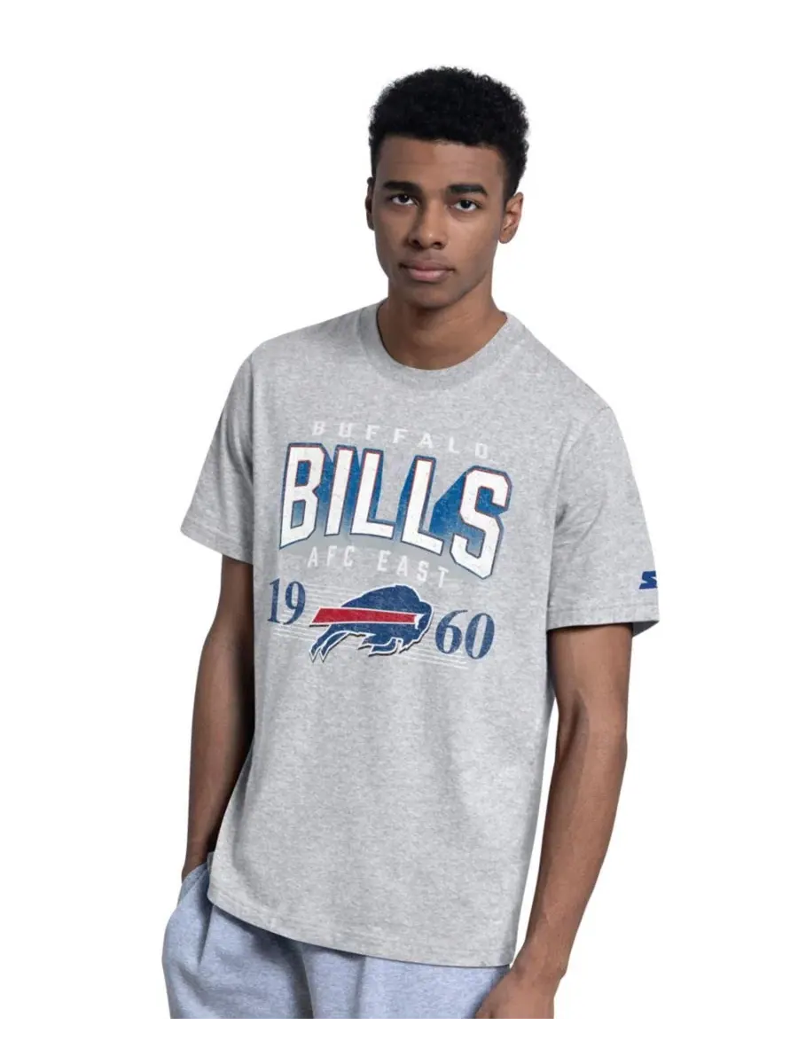 Комплект из 2 футболок с принтом Buffalo Bills Starter — изображение 3 из 5, серый