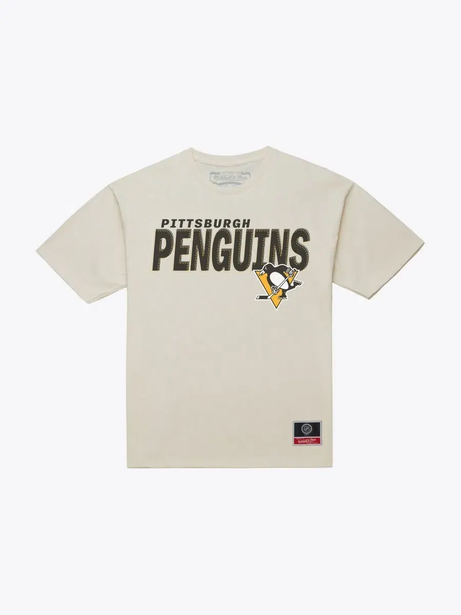 Футболка с принтом Core Plus Mitchell & Ness — изображение 1 из 2, бежевый