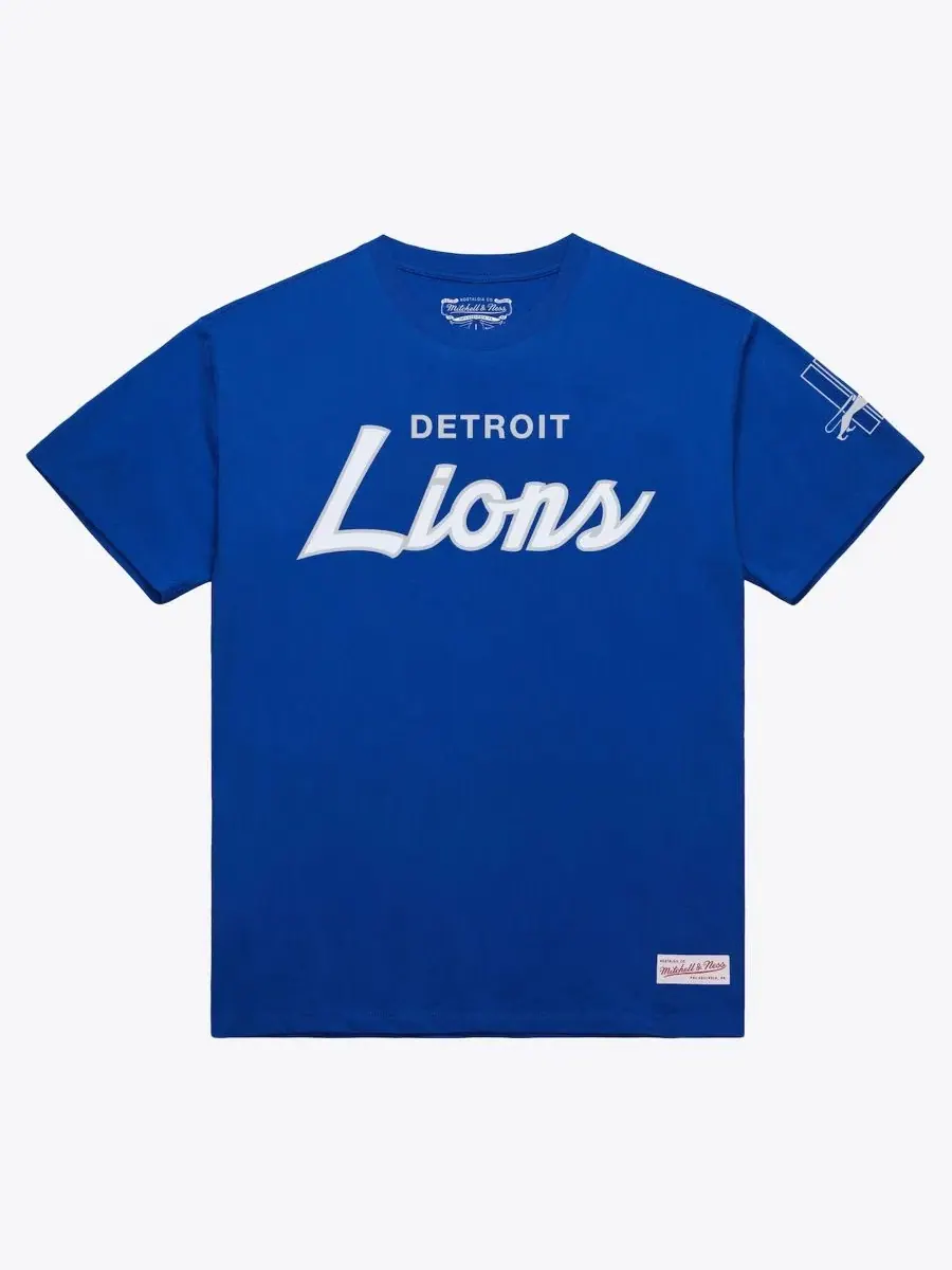 Футболка с принтом Detroit Lions Head Coach Classic Mitchell & Ness — изображение 1 из 2, синий