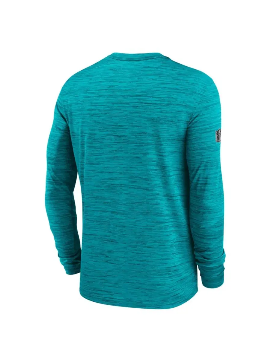 Футболка с длинным рукавом Dri-FIT с перекрестным окрашиванием Nike — изображение 3 из 3, голубой