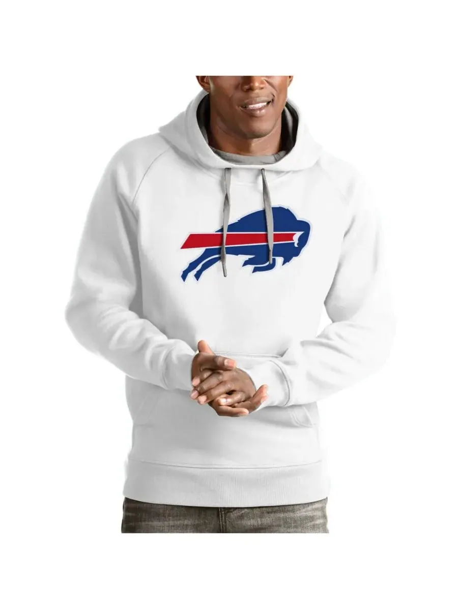 Antigua Мужская белая толстовка с капюшоном Buffalo Bills Victory — изображение 1 из 1, белый