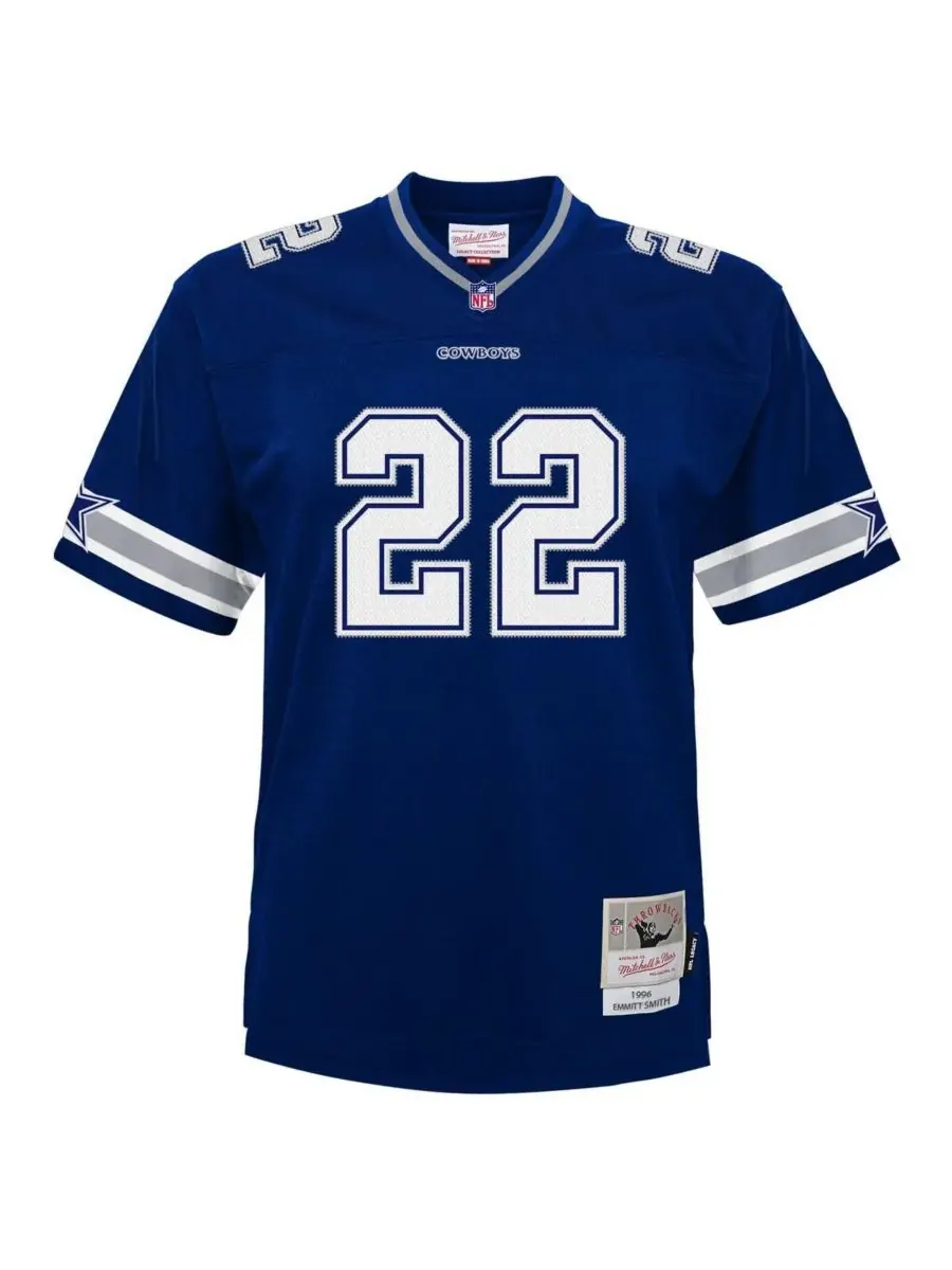Mitchell & Ness Детская футболка Эммитта Смита темно-синего цвета команды Dallas Cowboys 1996 года — изображение 3 из 3