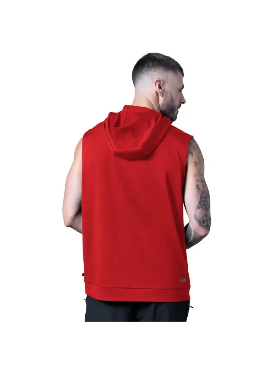 MSX by Michael Strahan Мужская красная толстовка без рукавов Kansas City Chiefs Tri-Blend Rebound — изображение 2 из 4