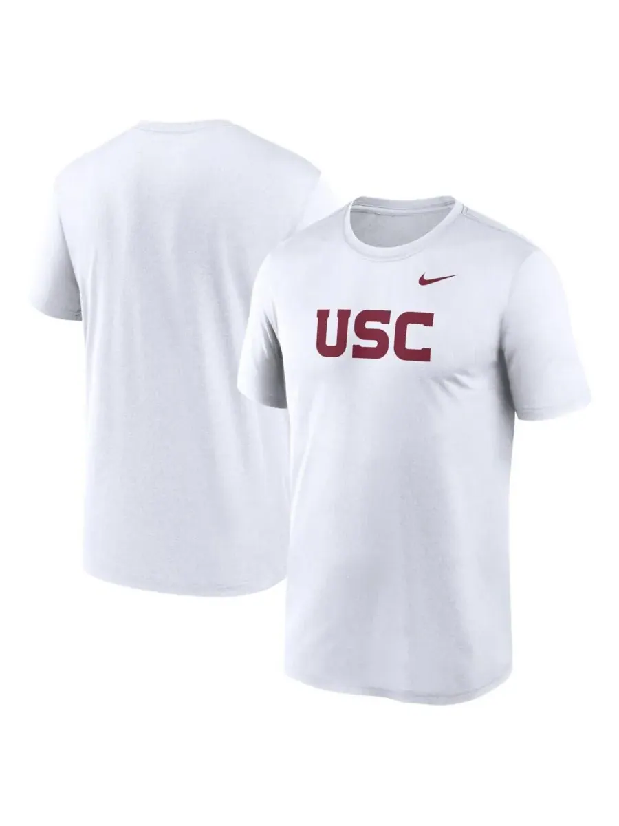 Nike Мужская белая футболка USC Trojans Primetime Legend с логотипом команды — изображение 1 из 3, белый