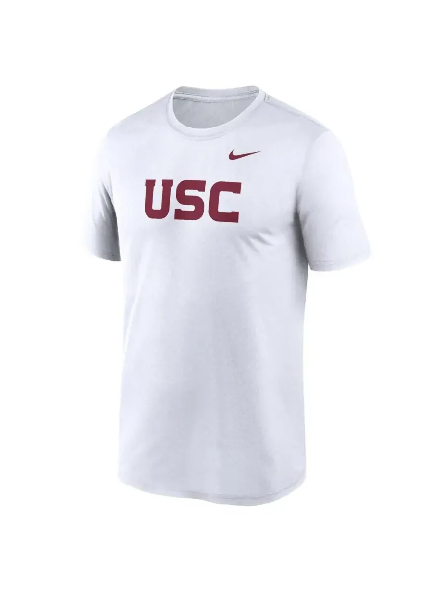Nike Мужская белая футболка USC Trojans Primetime Legend с логотипом команды — изображение 3 из 3, белый