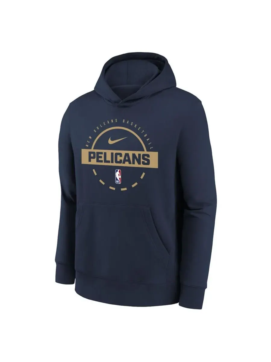 Nike Большая толстовка для тренировок New Orleans Pelicans 2025/26 из флиса темно-синего цвета для — изображение 3 из 3