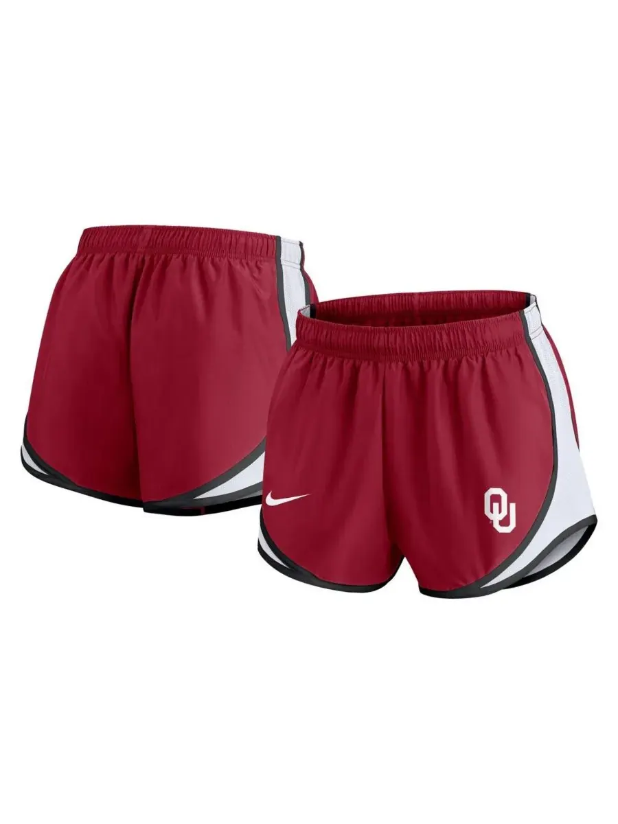 Nike Женские шорты Crimson Oklahoma Sooners Spring Break Tempo Performance Shorts — изображение 1 из 3, белый