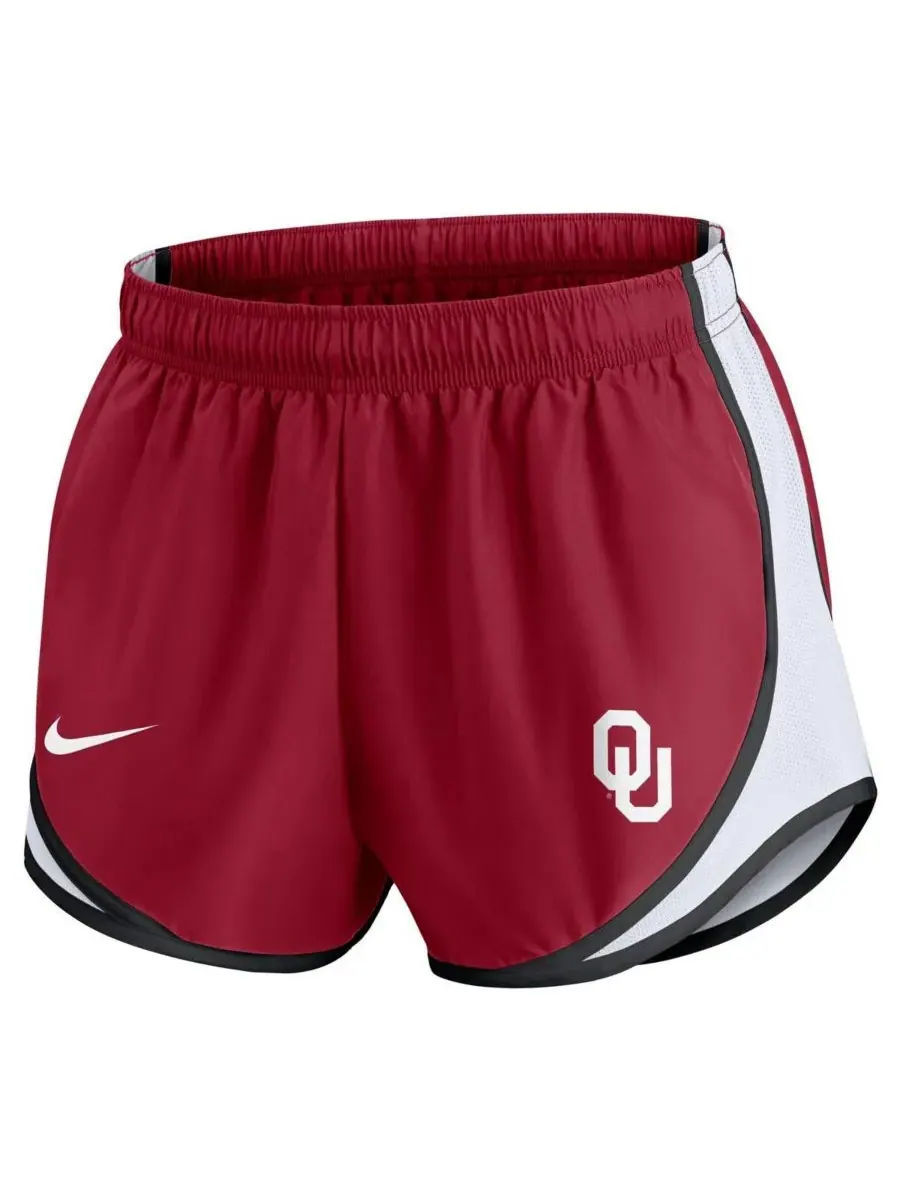 Nike Женские шорты Crimson Oklahoma Sooners Spring Break Tempo Performance Shorts — изображение 3 из 3, белый