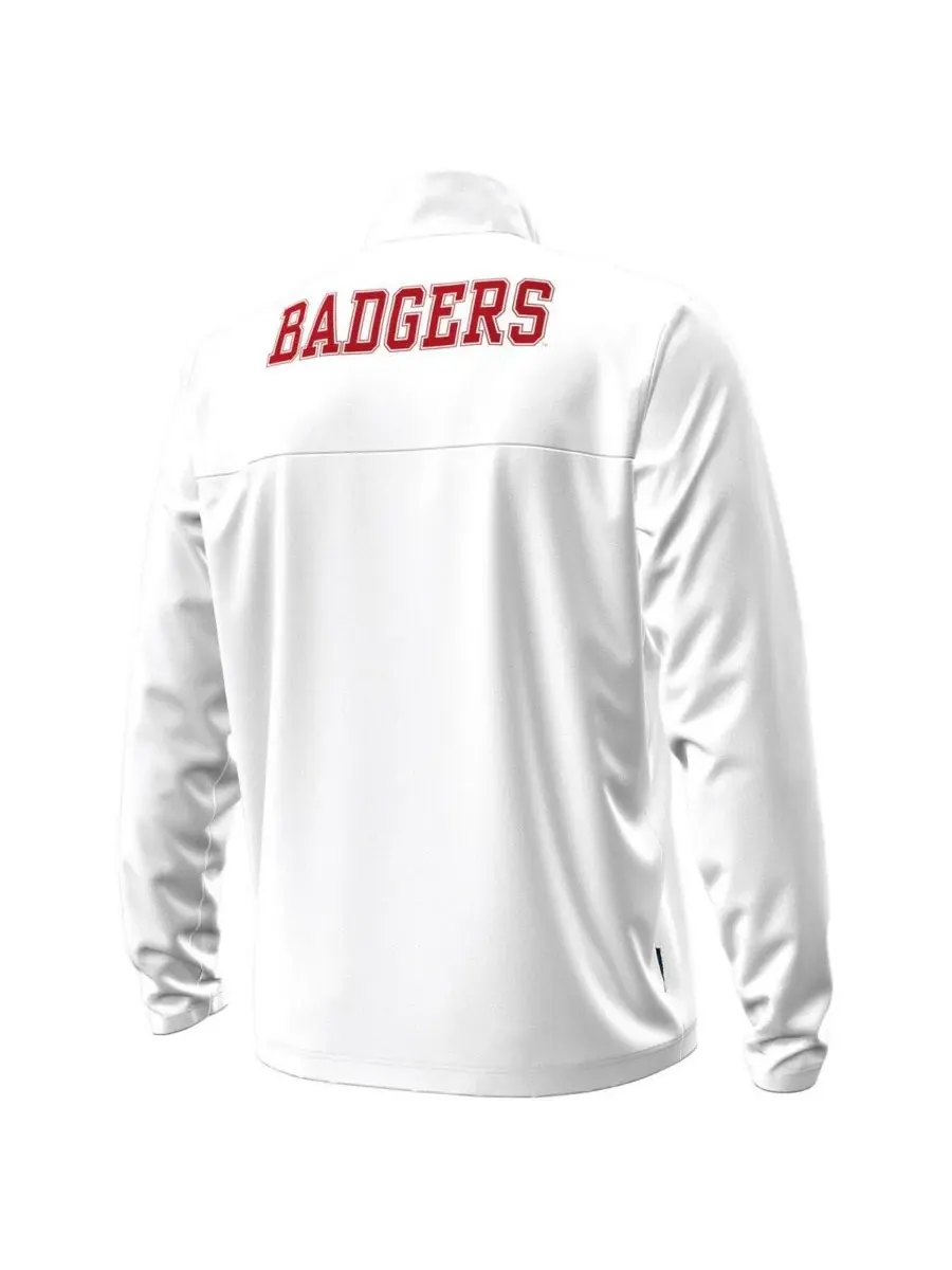 Under Armour Мужская белая толстовка на молнии с символикой команды Wisconsin Badgers образца 1980 — изображение 2 из 3